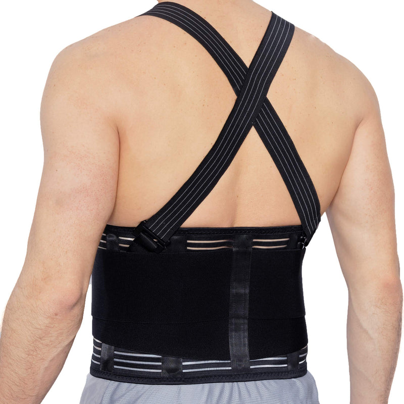 [Australia] - NeoTech Care Adjustable Back Brace Lumbar Support Belt with Suspenders, Beige, Size XL 