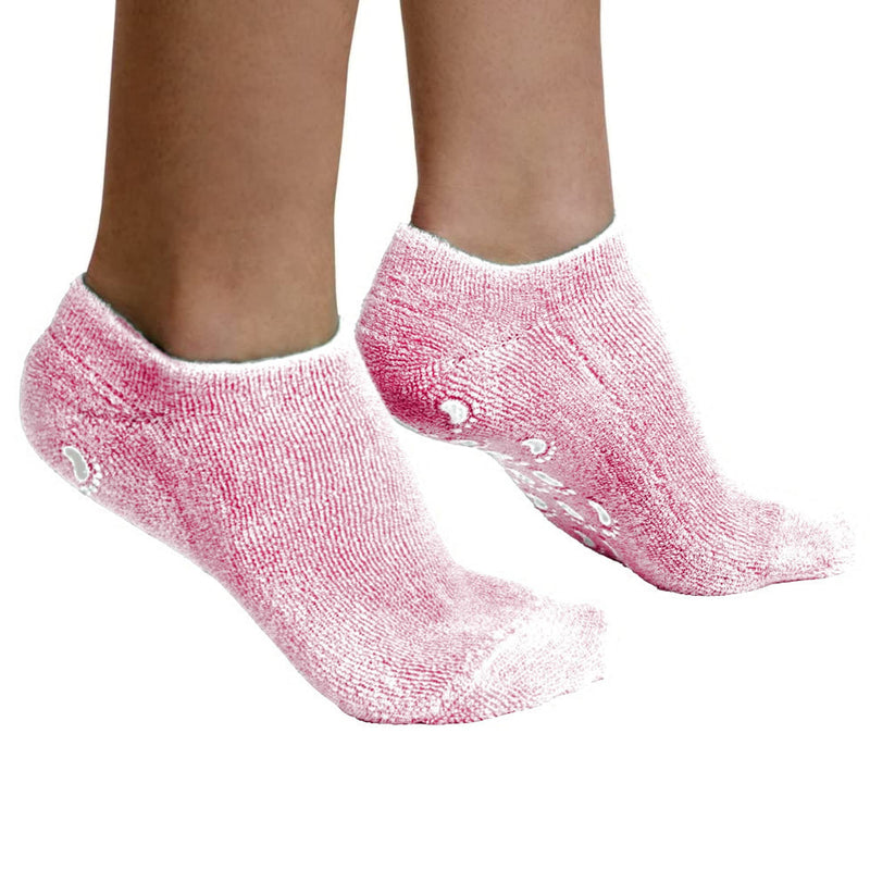 [Australia] - Rucci Moisturizing Socks,Gel Socks, Gel Inner Lining Infused with Essential Oils -Reccomended for Rough feet, Calluses,Cracked Heels,Soften Dry feet - Use with Favorite Lotions/ (Rose Pink) Unisex Rose Pink 