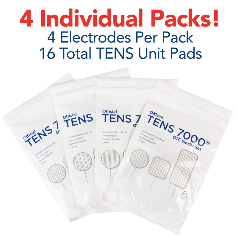 [Australia] - TENS 7000 Official TENS Unit Pads - Premium Quality OTC TENS Pads, 2" X 4" - Compatible with Most TENS Machines, Replacement Electrodes Value Pack, 16 Count 
