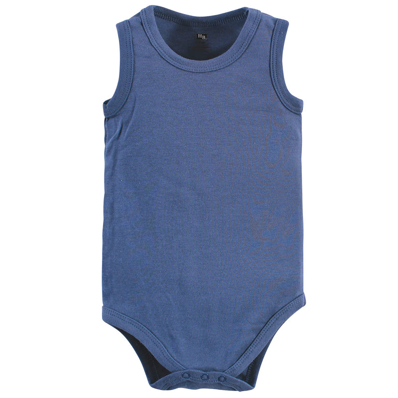 [Australia] - Hudson Baby Unisex Baby Cotton Sleeveless Bodysuits 0-3 Months Surfer Dude 