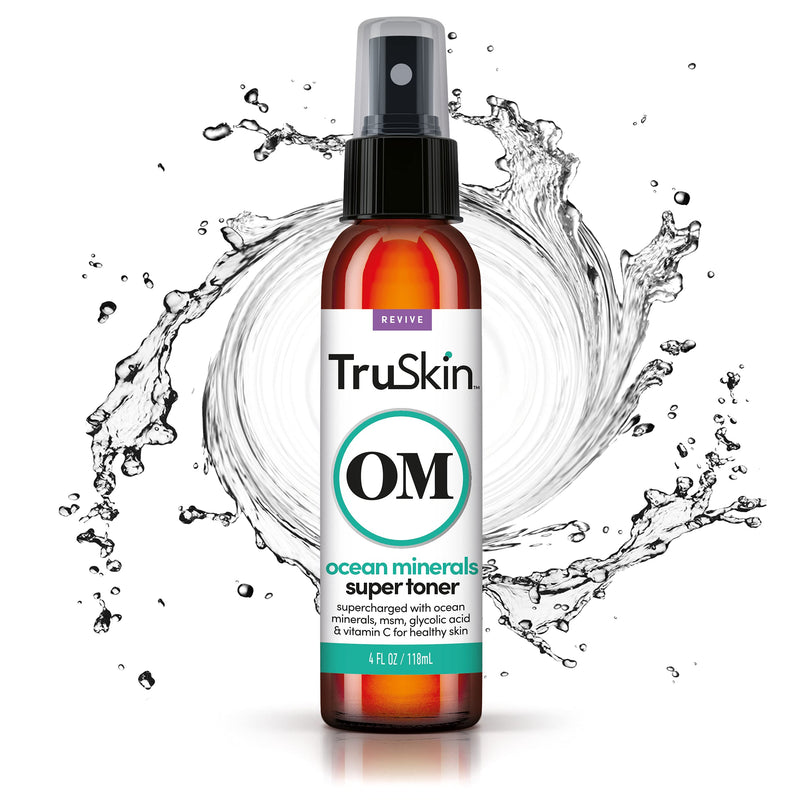 [Australia] - TruSkin Daily Facial Super Toner for All Skin Types, with Glycolic Acid, Vitamin C, Ocean Minerals and Organic Anti Aging Ingredients 