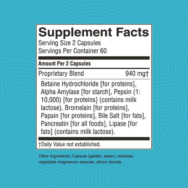 [Australia] - Nature's Sunshine Food Enzymes, 120 Capsules | Digestive Enzymes with Betaine HCL Support the Digestive System and Provide Occasional Indigestion Relief 1 