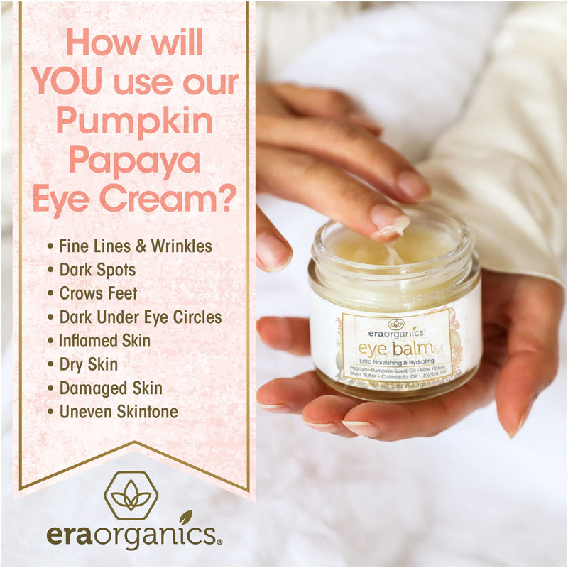 [Australia] - Era Organics Rejuvenating Eye Cream - Extra Nourishing & Moisturizing USDA Organic Anti Aging Eye Treatment To Moisturize Dark Circles, Under Eye Bags, Puffiness & Wrinkles with Jojoba Oil, Argan Oil 