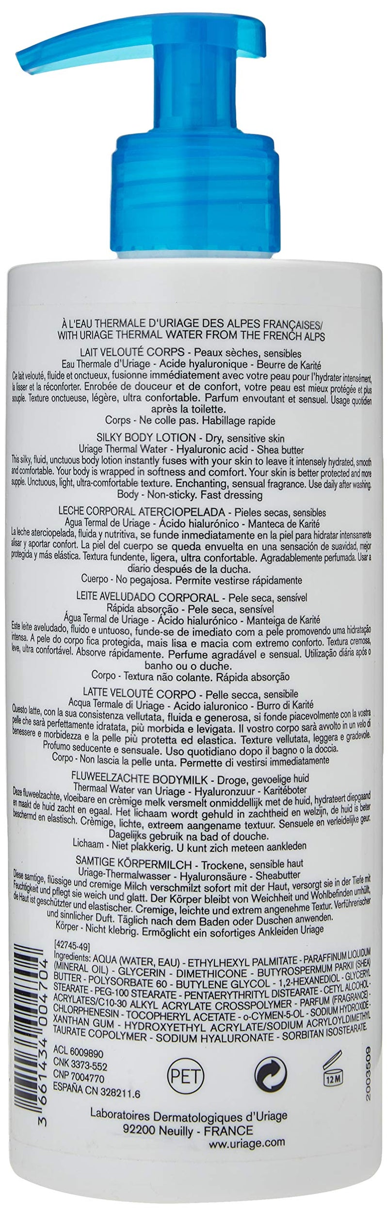 [Australia] - Uriage Eau Thermale Silky Body Lotion, 500 ml 