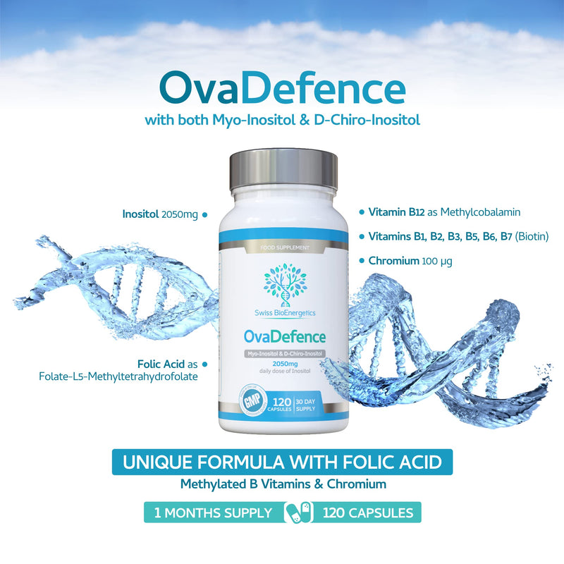 [Australia] - OvaDefence - Inositol 2050mg Daily dose, 120 Capsules, 30 Days Supply � Inositol with Folate, Chromium & Balanced Methylated B Vitamins � Exclusively Manufactured in The UK 