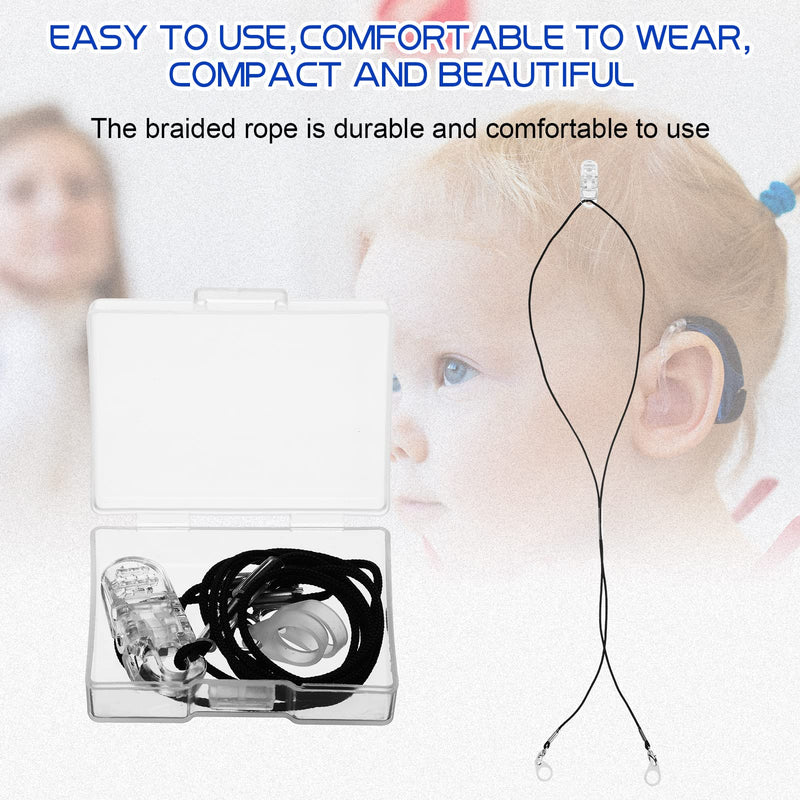 [Australia] - 3 Pieces Hearing Aids Clip Holder Portable Hang Rope Anti Lost Hearing Amplifier Lanyard Clips and Hearing Aid Case Accessories Fixation Cord Hearing Protection Rope for Seniors Adults Kid Sound BTE 
