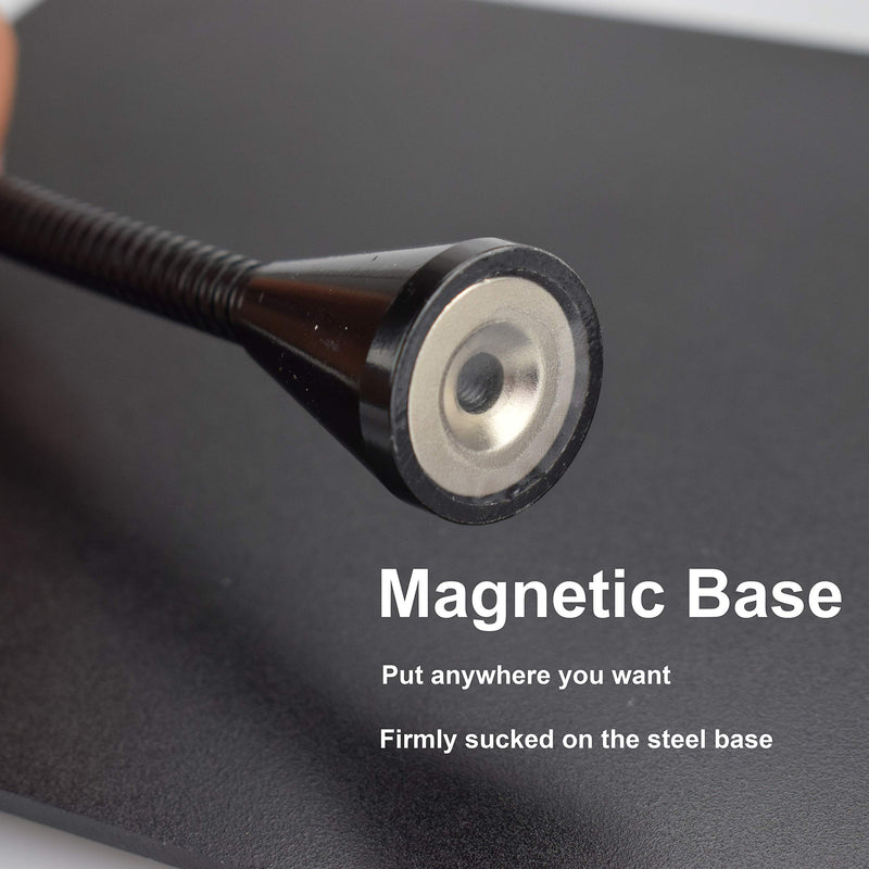 [Australia] - LED 3X Magnifier, Flexible Gooseneck Magnifier Lamp Strong Magnet Base, Can Be Positioned to Hold The Magnifier Where You Want Hands Free 
