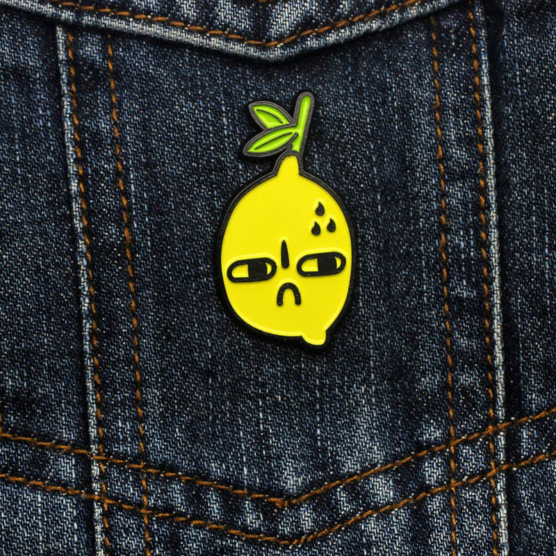 [Australia] - CUFTS SourLemon Hard Enamel Lapel Pin Slightly Bitter Lemon Brooch Fruit Accessory Jewelry 