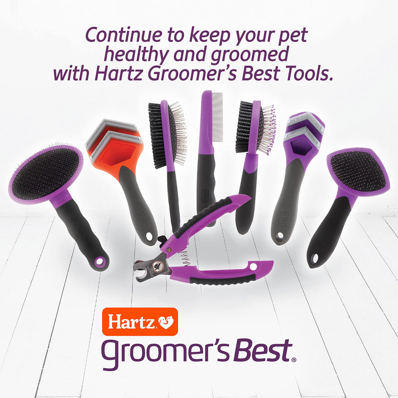 [Australia] - Hartz Groomer's Best Slicker Brush for Dogs & Cats, Detangles & Helps Deshedding for All Coat Types Cats and Small Dogs 