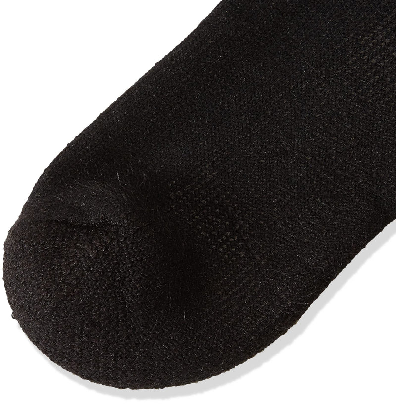 [Australia] - Thorlos Women's HPMW Diabetic Thick Padded Low Cut Sock, Black, Medium 