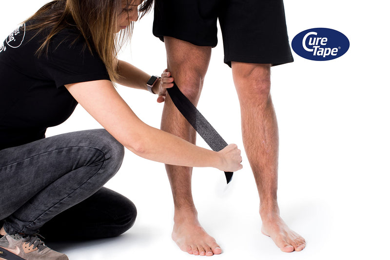 [Australia] - CureTape® Sports Kinesiology Tape | 30% Stronger Adhesion for Extreme Sporting Conditions | Waterproof & Quick Dry Viscose | Recover Faster, Train Harder! (Black) 0 