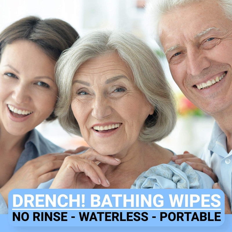 [Australia] - Luxury Body Wipes for Adults and Elderly - No Water Bathing and Cleansing Wipes | Microwavable Bath and Shower Wipes (60 Pack) 