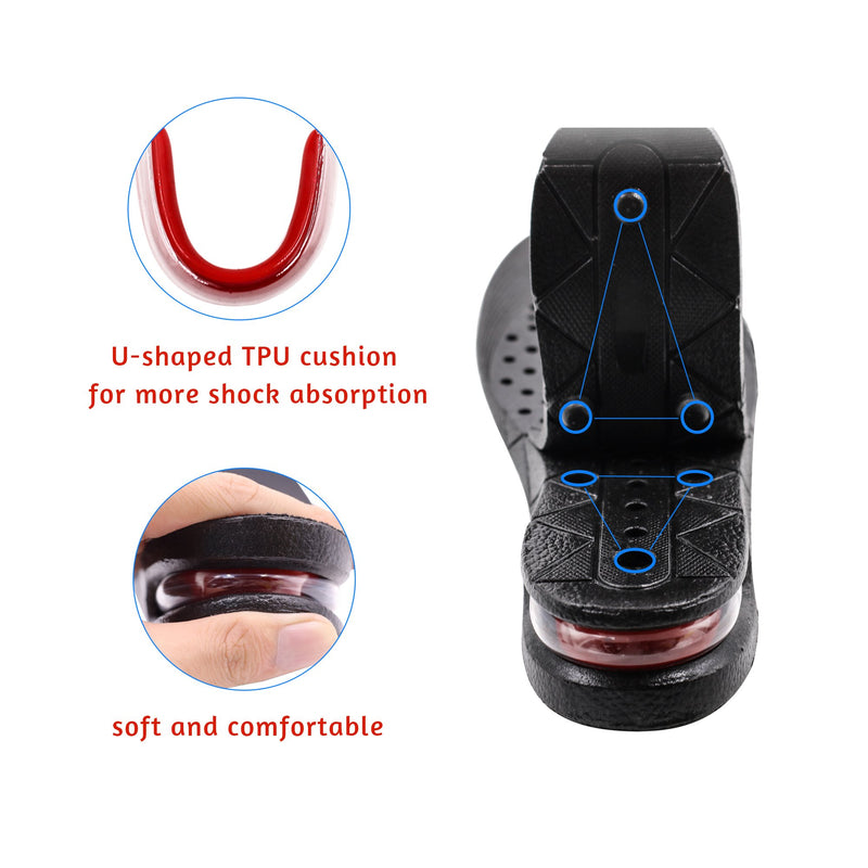 [Australia] - Height Increase Insoles 2-Layer 2 inch Air Cushion Taller Shoes Insoles Heel Insert for Men and Women by ERGOfoot 2 Layer 