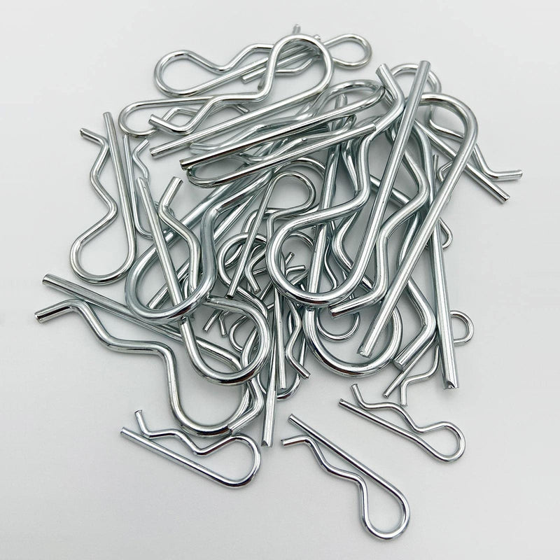 [Australia] - Jongdari Cotter Pins, 30 Pcs Zinc Plated Spring Fastener Assortment Kit, Heavy Duty Cotter Hairpin for Hitch Pin Lock Systems, Multiple Sizes M1.6 - M3.5, Silver 