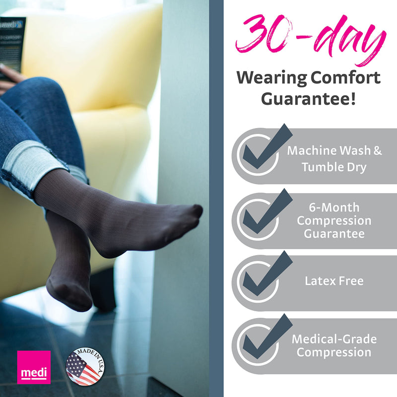 [Australia] - mediven for women vitality, 20-30 mmHg, Calf High Stockings, Closed Toe 2 Ebony 