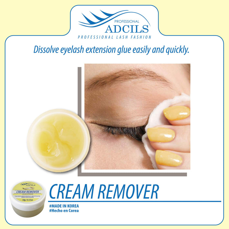 [Australia] - ADCILS PROFESSIONAL Eyelash Extension Cream Remover 10g/0.35oz - Lash Glue Adhesive Gel Removing Cream Makeup Cosmetic Accessory 