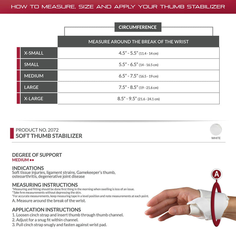 [Australia] - OTC Thumb Immobilizer, Soft Lightweight Duty, Medium (Left Hand) Left Medium (Left Hand) 