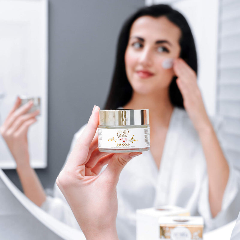 [Australia] - Victoria Beauty 24K Gold Luxurious Silk Touch Face Cream Therapy - Ideal Anti-Aging Moisturiser for an Ever-Youthful Skin, 50ml 