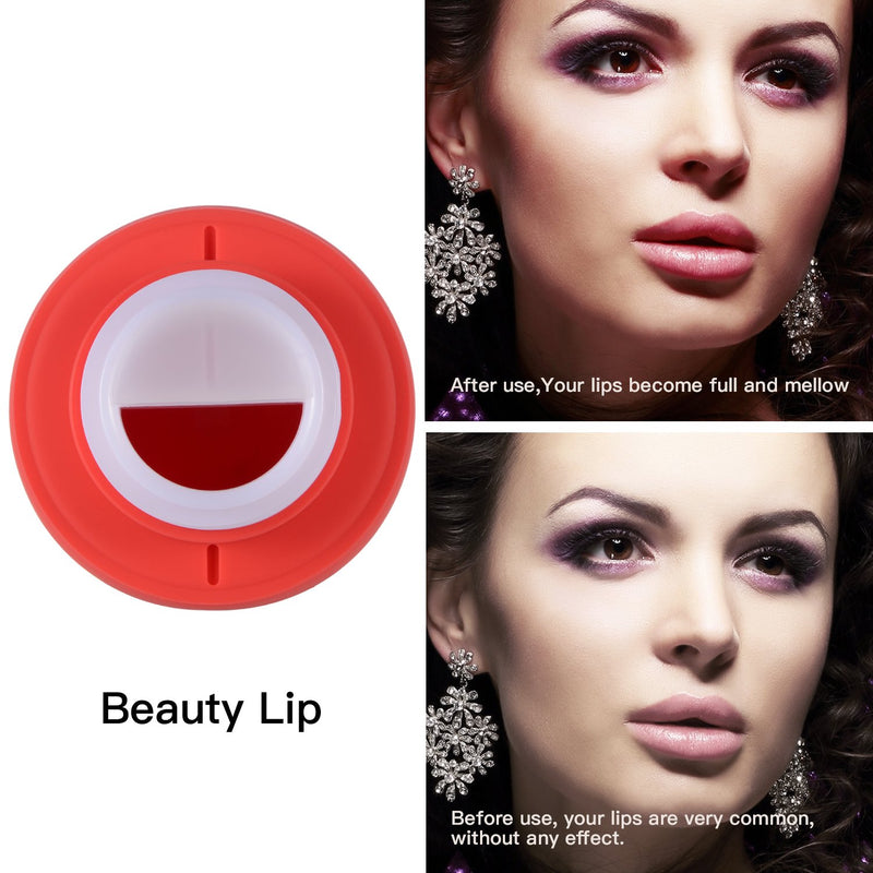 [Australia] - Lip Plumpers Tool Lips Care Enhancer Fuller Thicker Mouth Pumps Fastly Lip Plumping Bigger Device Peach Red 