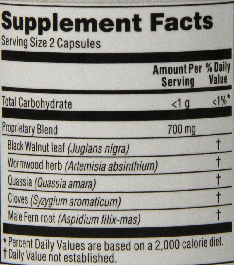 [Australia] - Kroeger Herb Wormwood Combination Vegetarian Capsules, 100 Count 100 Count (Pack of 1) 