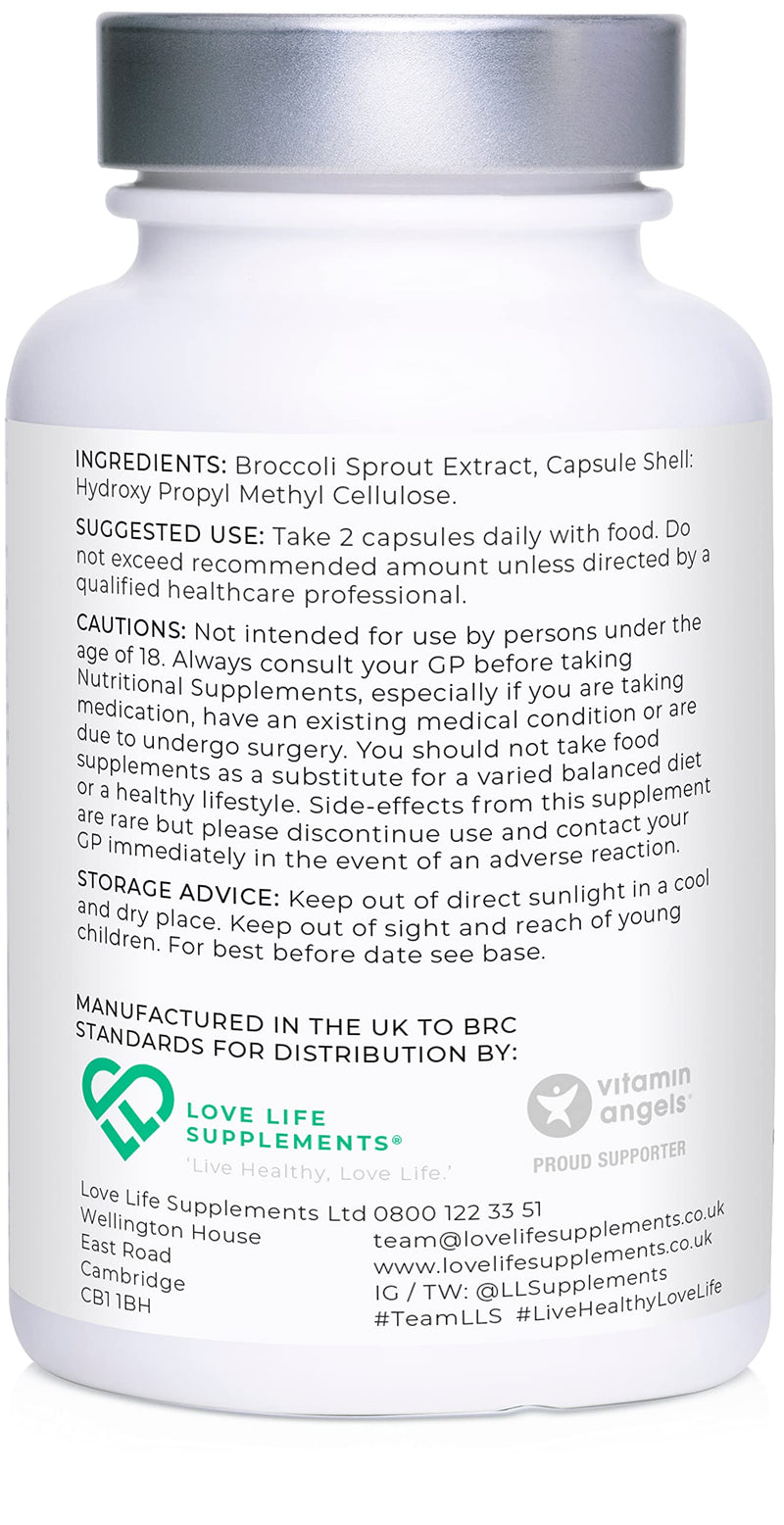 [Australia] - Broccoli Sprout Extract by LLS | Contains Activated Sulforaphane | 60 Capsules |18,000mg of Whole Plant Equivalent per Serving | Potent Antioxidant Content 