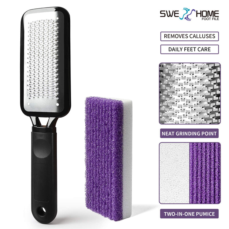 [Australia] - SWEHOME Colossal Professional Feet Care Pedicure Rasp Scrubber Foot File and 2 in 1 Pumice Stone For Feet Callus Remover For Rough,Dead Skin Removal,Callus And Daily Feet Care 