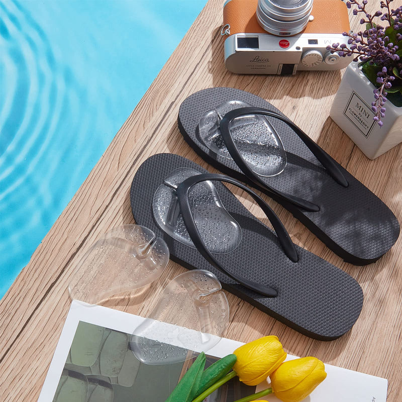 [Australia] - 6 Pairs Gel Metatarsal Pads for Thong Forefoot Cushion Inserts Foot Pads Non Slip Shoe Cushion for Sandals Thong Pads Self Adhesive Thong Pads Toe Post Protector Pain of Foot Grip Pads for Women Men 