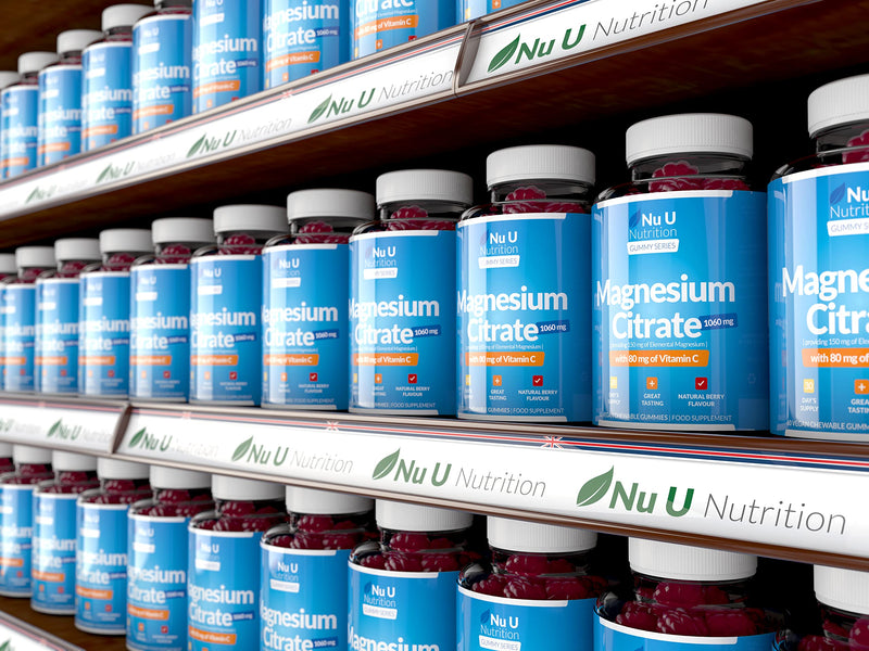 [Australia] - Magnesium Gummies 1060mg for Adults and Kids (5+) - 60 Vegan Gummies - Berry Flavour - Providing 150mg of Elemental Magnesium & 80mg of Vitamin C - Magnesium Citrate Supplement 