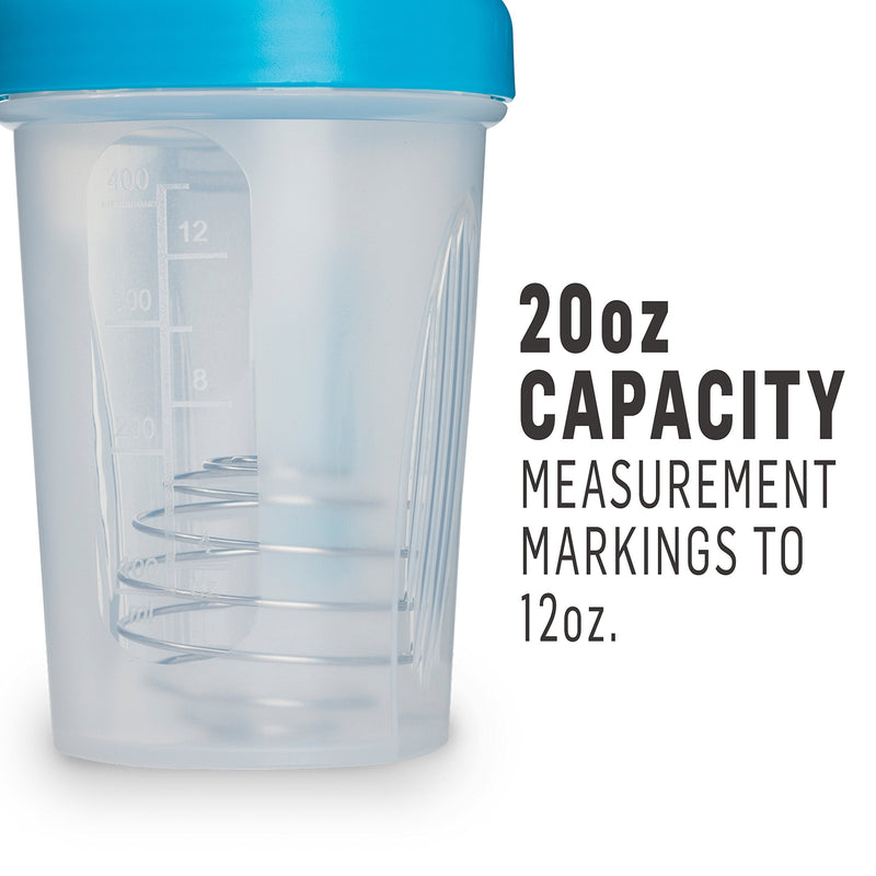 [Australia] - BlenderBottle Classic Shaker Bottle Perfect for Protein Shakes and Pre Workout, 20-Ounce, Clear/Black/Black 