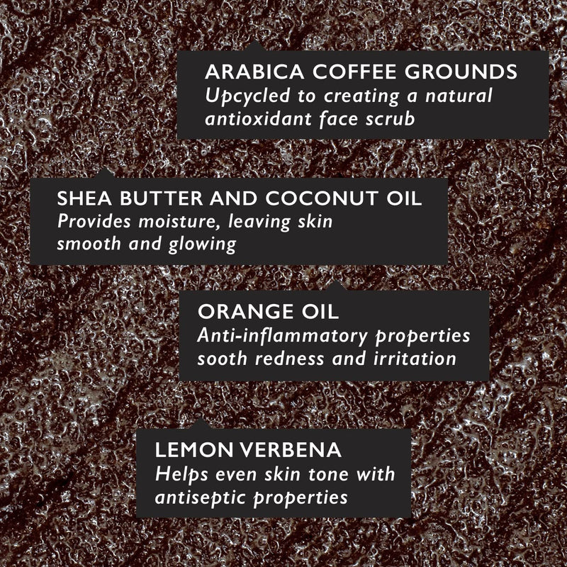 [Australia] - UpCircle Coffee Face Scrub - Citrus Blend For Normal + Dry Skin 100ml - Shea Butter, Coconut + Rosehip Oil - Natural, Vegan Face Exfoliator For Soft, Smooth Skin Citrus Blend - Normal, Dry Skin 