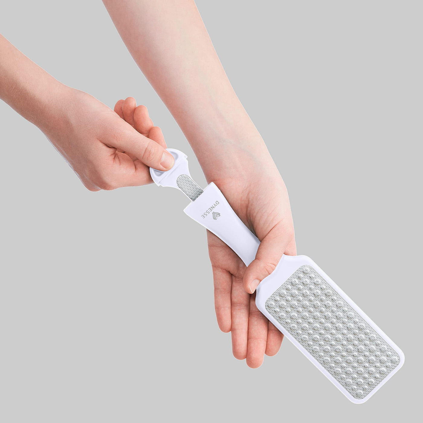 DYNESSE Foot File. Best Premium Pedicure Foot Rasp and Callus Remover.  3-in-1 Tool. Removes Hard Skin. No Risk of Injury. Stainless Steel.  Ergonomic