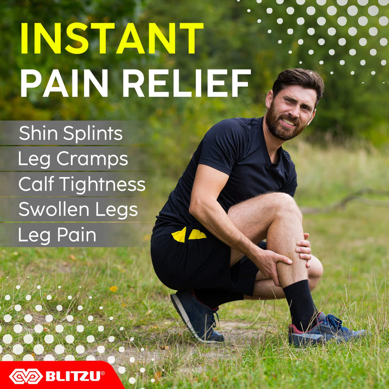 [Australia] - Calf Compression Sleeves for Men Women. Footless Compression Socks Without Feet . Shin Splints, Varicose Vein Treatment for Legs & Pain Relief. Calf Braces, Splints & Supports. Best Wide leg compression sleeve for Running Nurse Pregnant Pregnancy Purple 