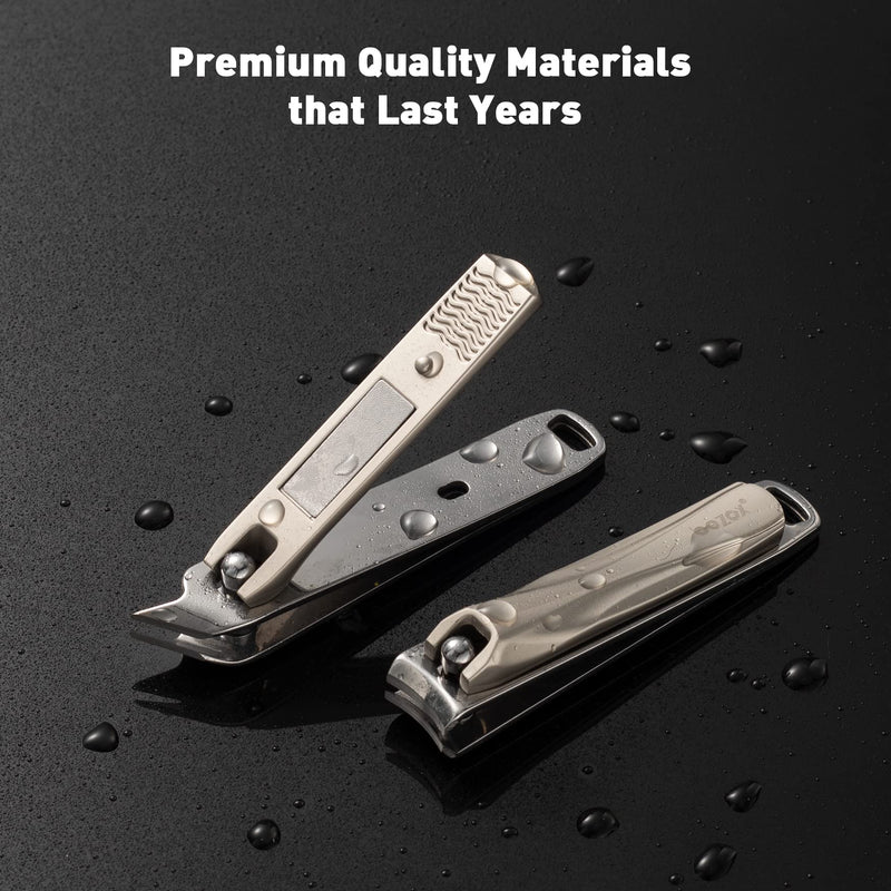 [Australia] - BEZOX Nail Clipper, Ultra Sharp Stainless Steel Toenail Clipper Set with Tin Case, 2 PCS Nail Clipper Set for Men and Women for Thick and Ingrown Nails 