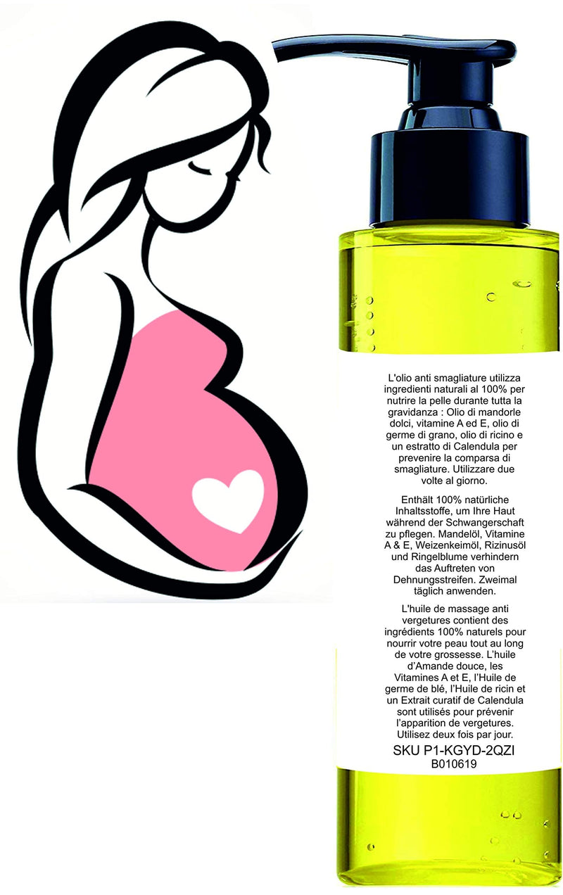 [Australia] - VITA-OIL Anti Stretch Mark Oil Pregnancy Oil Mam to-Be Care for Prevention and Repair 100% Natural Oils and Vitamins A & E - Fragrance Free Formula 200 ml 7.03 Fl oz 