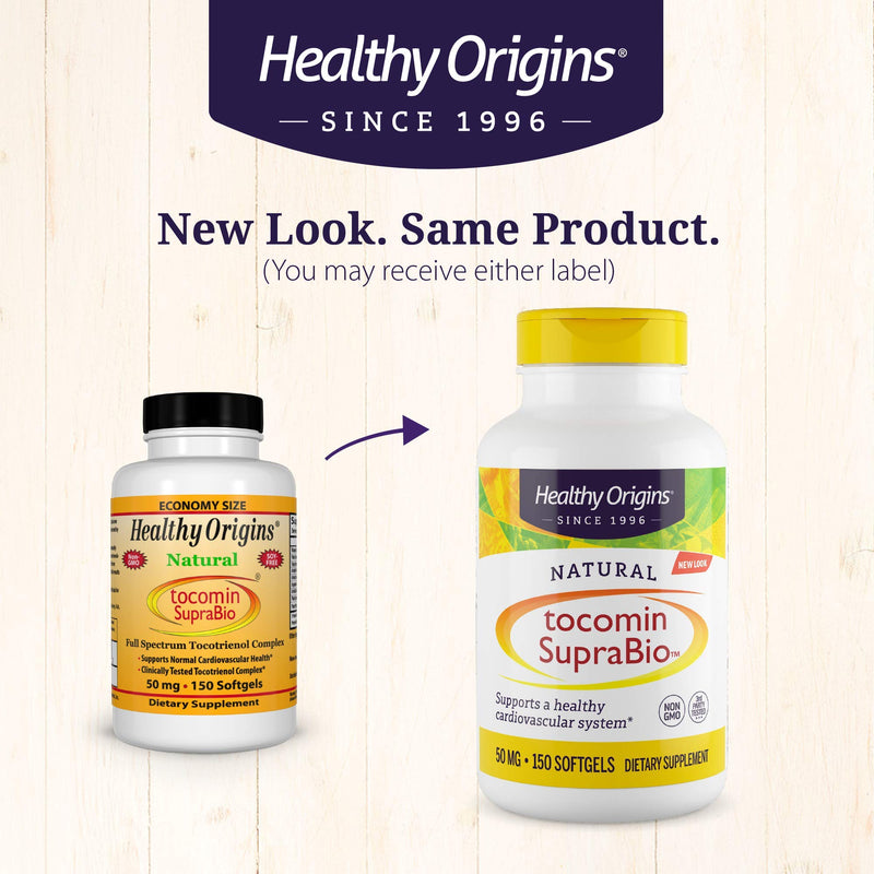[Australia] - Healthy Origins Tocomin SupraBio Tocotrienols 50 mg Softgels, Multicolor, 150 Count 150 Count (Pack of 1) 