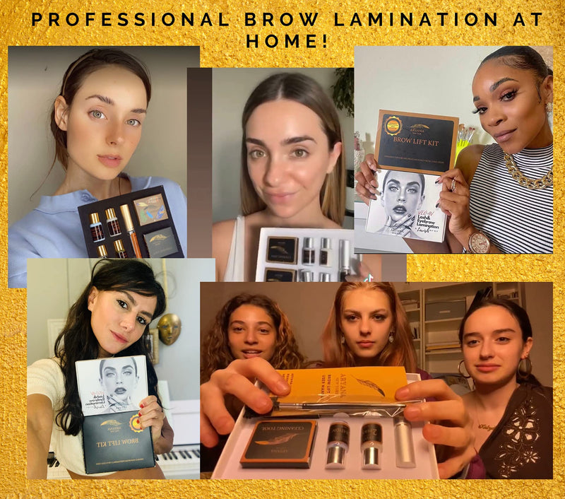 [Australia] - ARYANA NEW YORK Eyebrow Lamination Kit | At Home DIY Perm For Your Brows | Instant Professional Lift For Fuller Eyebrows | Brow Brush And Micro Brushes Added 