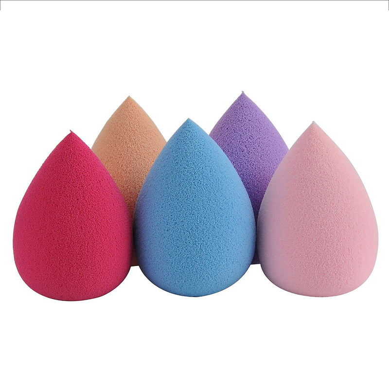 [Australia] - FANICEA Makeup Sponge 5 Pcs Professional Beauty Foundation Blending Sponge Set Dry and Wet Use Soft Face Cosmetic Beauty Makeup Puff Kit for Powder Liquid Cream 