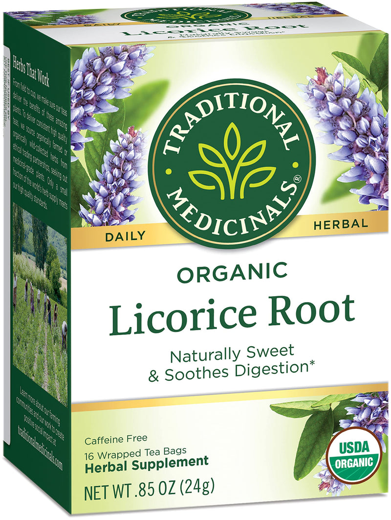 [Australia] - Traditional Medicinals Organic Licorice Root Herbal Tea, Soothes Digestion, (Pack of 1) - 16 Tea Bags 