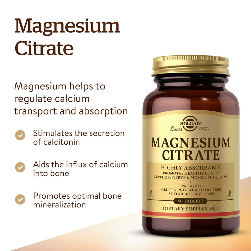 [Australia] - Solgar, Magnesium Citrate 60 Tabletss Prop 65 