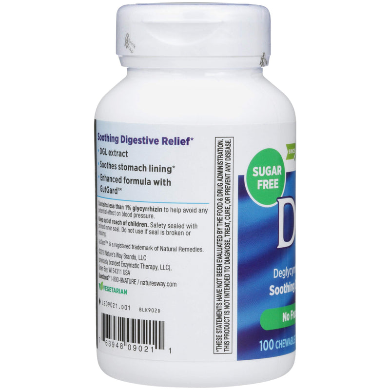 [Australia] - Enzymatic Therapy, DGL (Without Fructose), 100 Chewable Tablets. Pack of 1 