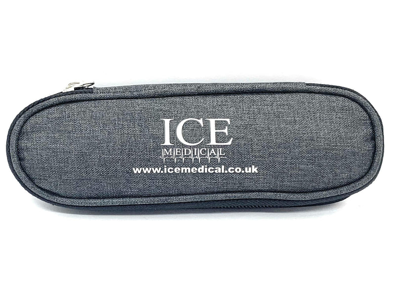 [Australia] - ICE Medical Black/Grey Twin Epipen Syringe Case/Bag - Allergies, Diabetes, Inhalers, Syringes, Insulin etc 