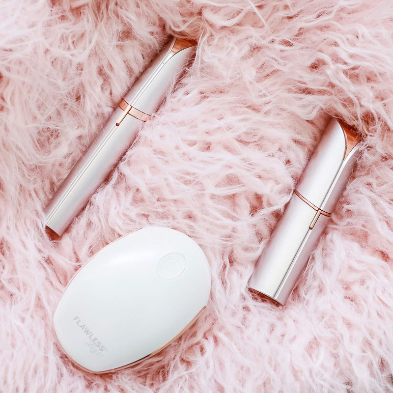[Australia] - Finishing Touch Flawless® Next Generation Facial Hair Remover – Rechargeable, 2 x Replacement Heads Included, Blush Blush (Rechargeable) 
