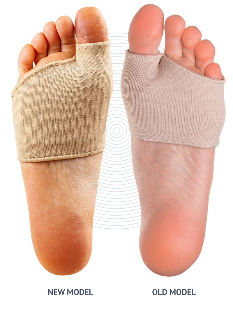[Australia] - Metatarsal Pads for Women and Men Ball of Foot Cushion - Gel Sleeves Cushions Pad - Fabric Soft Socks for Supports Feet Pain Relief (Beige) Medium Beige 