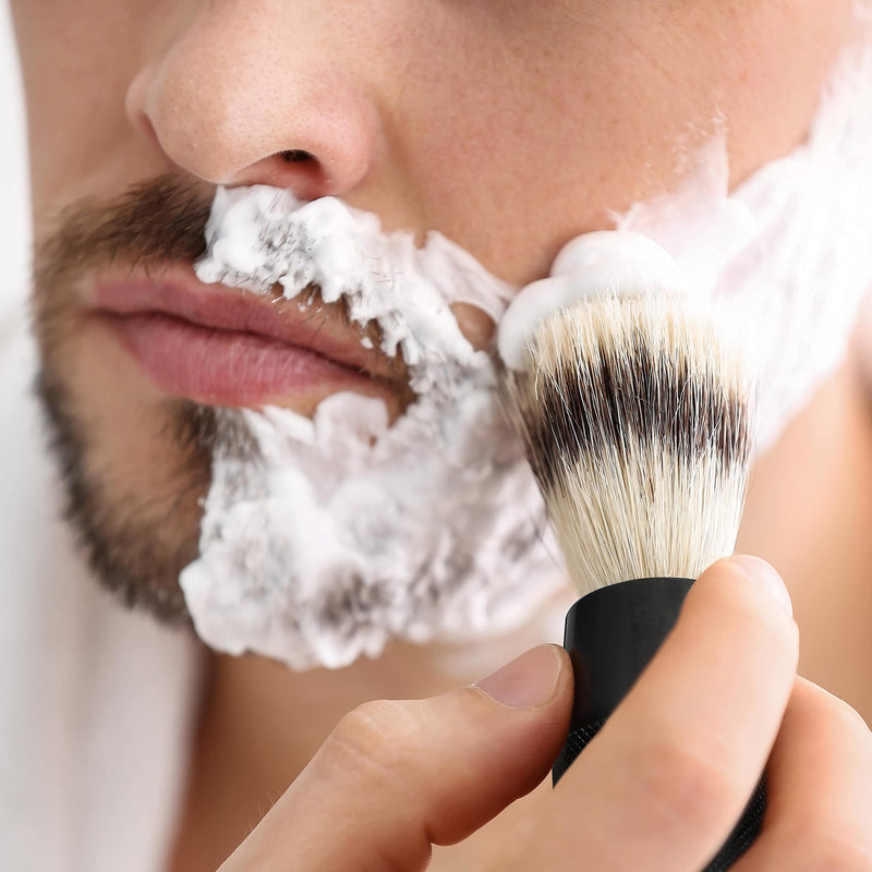 [Australia] - Synthetic Shaving Brush | Black | Vegan Shaving Brush | Women and Mens Shaving Brush| Shaving Cream Brush | Eco Friendly Travel Shaving Brush | Bambaw 