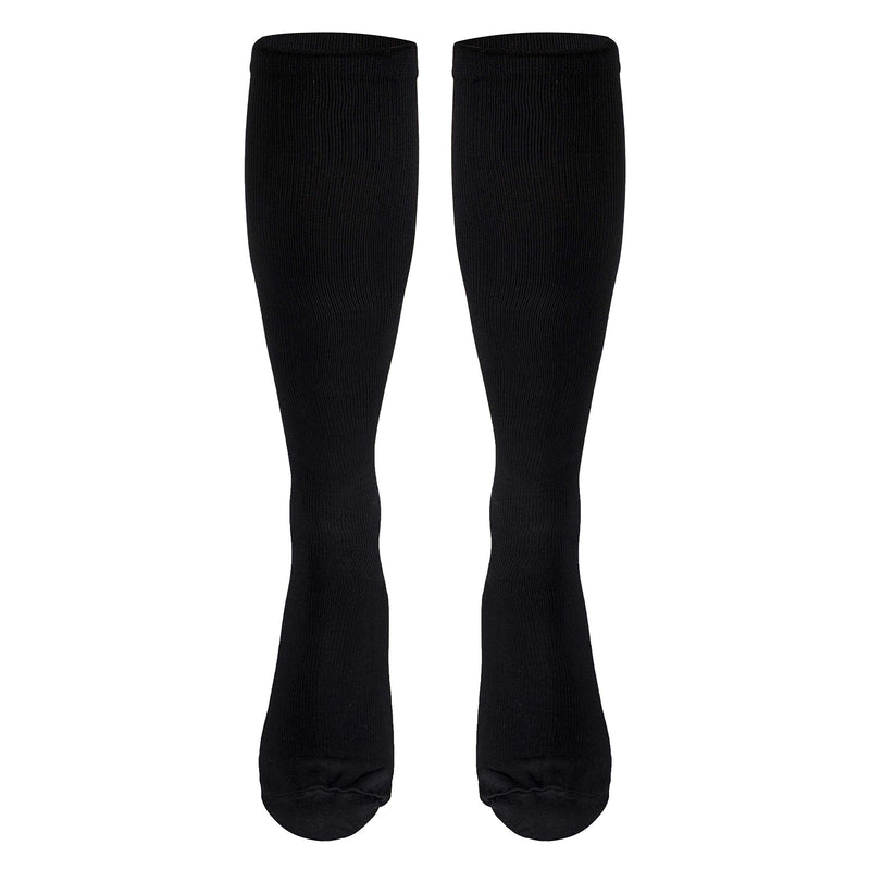 [Australia] - Truform Compression Socks, 20-30 mmHg, Men's Dress Socks, Knee High Over Calf Length, Black, Large,1944BL-L Large (Pack of 1) 