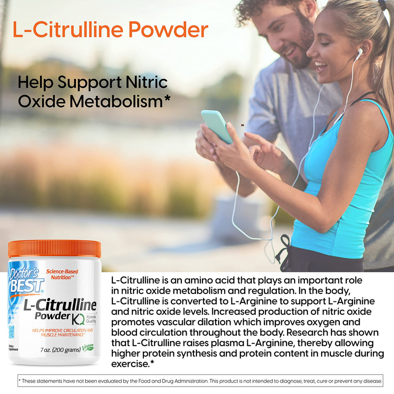 [Australia] - Doctor's Best L-Citrulline, Non-GMO, Vegan, Gluten Free, Soy Free, 200g 
