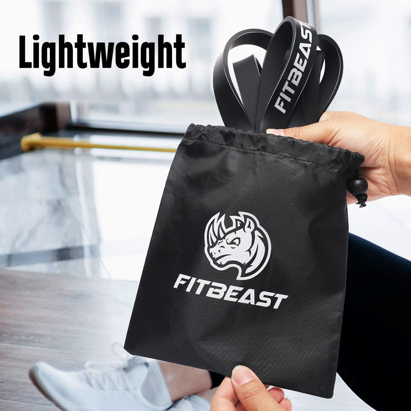 [Australia] - FitBeast Pull Up Bands Set, 5 Different Levels Resistance Band Pull Up for Calisthenics, CrossFit, Powerlifting, Muscle Toning, Yoga, Stretch Mobility, Pull Up Assistance Bands for Men and Women Black 