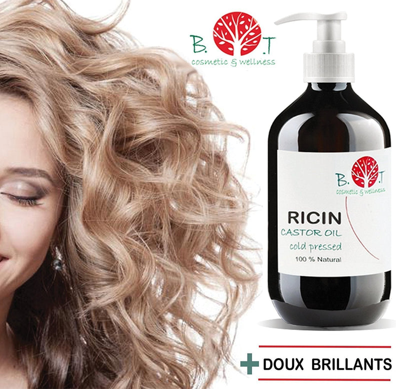 [Australia] - Castor Oil 500 ml Cold Pressed BEST 100% Pure Hair Oil For Hair Growth, Face, Skin Moisturizer, Scalp, Thicker Eyebrows And Eyelashes (17.59 OZ 500 ML) 