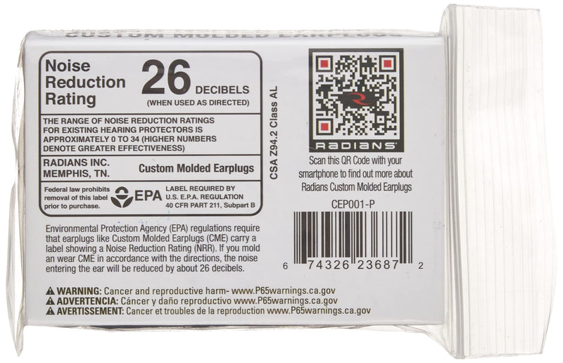 [Australia] - Radians Ultimate Earbuds CEP001-P Industrial Safety Ear Plugs, Multi, One Size 