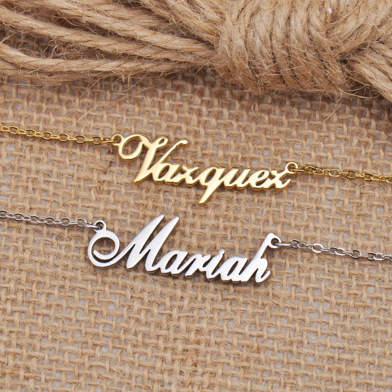 [Australia] - GR35Z9 Custom Customize Personalized Name Necklace for Womens Kaitlyn Gold 